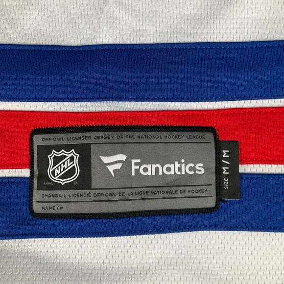 New York Rangers Fanatics Men’s White Medium NHL Breakaway Jersey NWT - Picture 5 of 11
